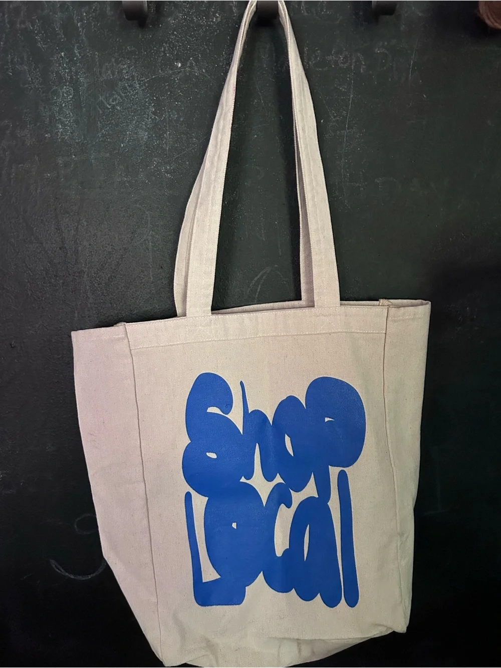 Blair Ritchey Natural Canvas Tote with Green Logo